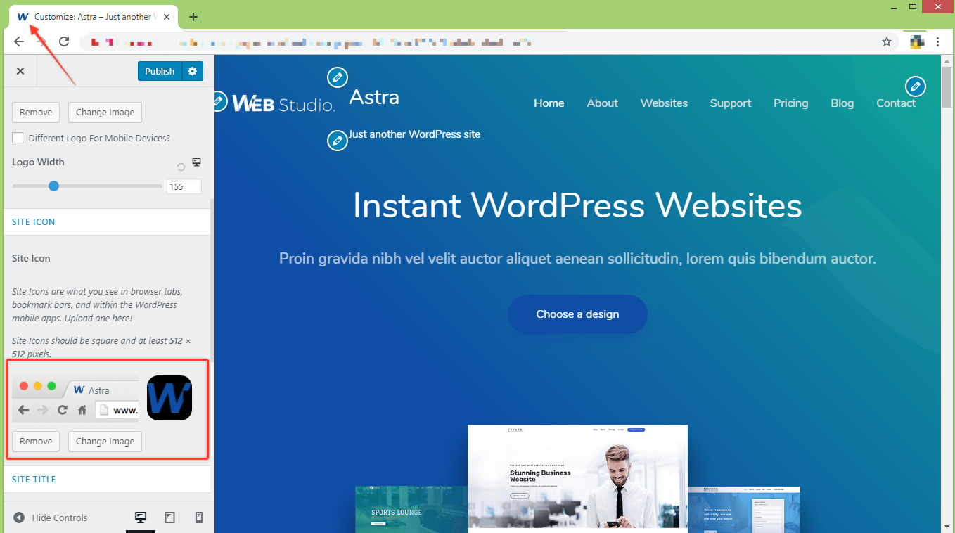 How To Add Logo, Favicon And Site Title With Astra Astra 1358x758 How To Add Logo, Favicon And Site Title With Astra Astra