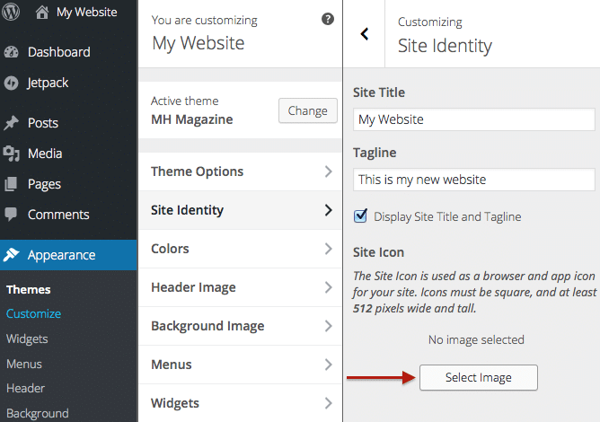 How To Upload A Favicon To Your Wordpress Site Mh Themes 668x470 How To Upload A Favicon To Your Wordpress Site Mh Themes