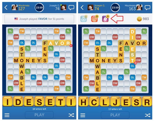 words with friends hindsight feature