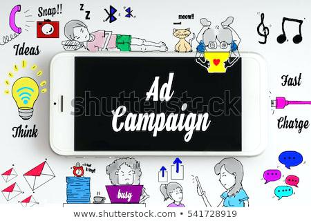 450x320 Words With Ad Ad Campaign Words On Smartphone With Doodle