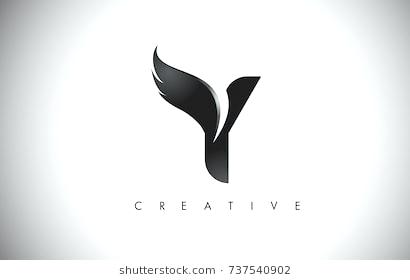 410x280 Words With Double Yy Y Letter Wings Logo Design Icon Flying Wing