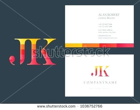 450x353 Words With J And K J K Joint Letters Logo Icon With Business Card