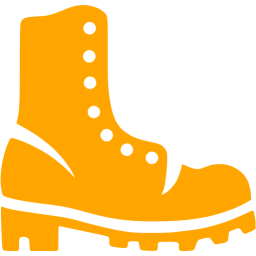 256x256 Orange Boots Icon