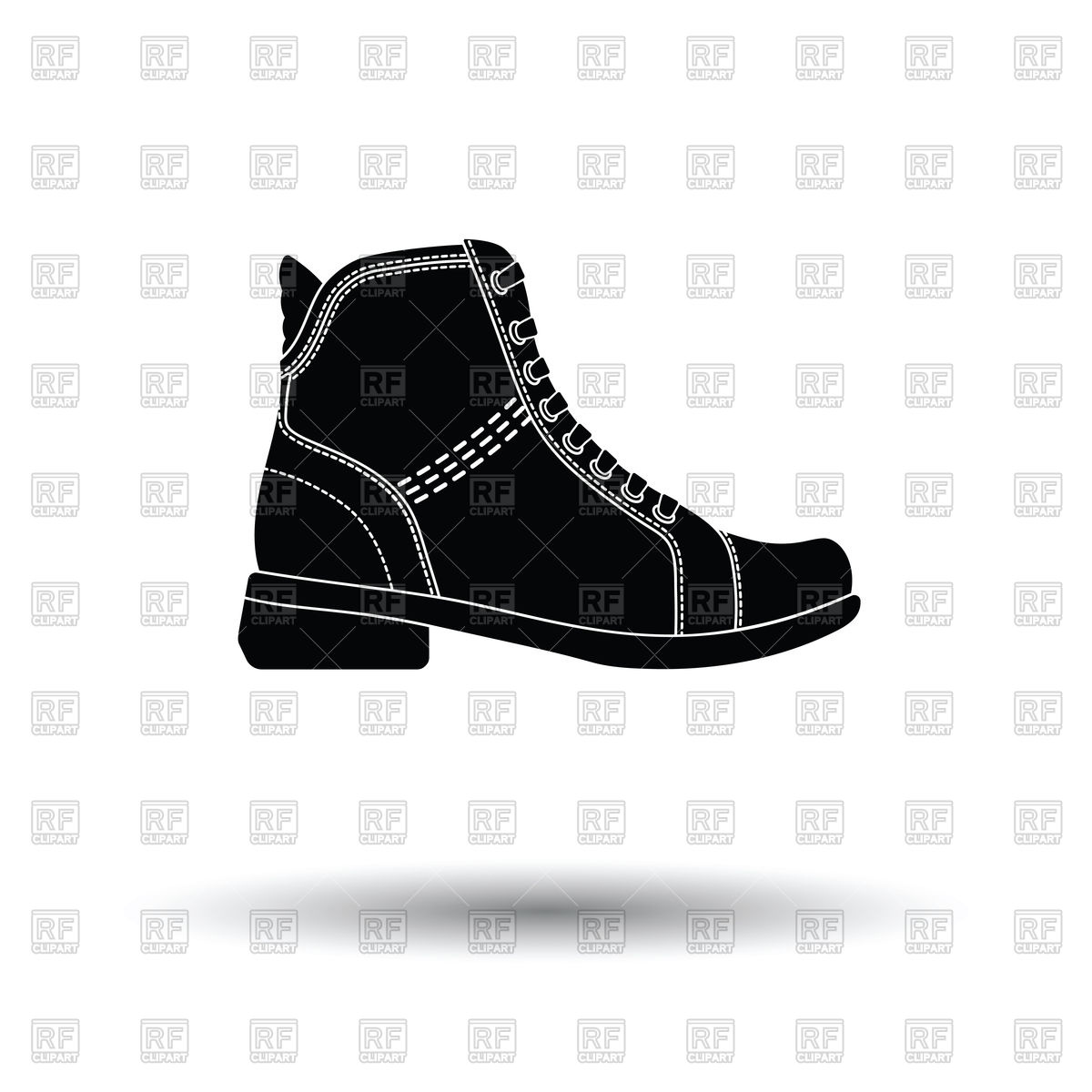 1200x1200 Woman Boot Icon With Shadow Vector Image Of Icons And Emblems