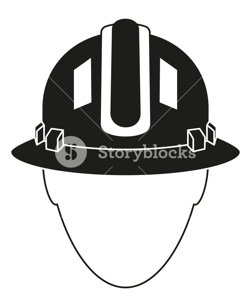 Black White Construction Worker Avatar Silhouette Human Head 818x1000 Black White Construction Worker Avatar Silhouette Human Head