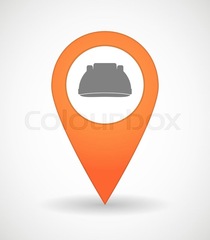 Illustration Of A Map Mark Icon With A Work Helmet Stock Vector 701x800 Illustration Of A Map Mark Icon With A Work Helmet Stock Vector