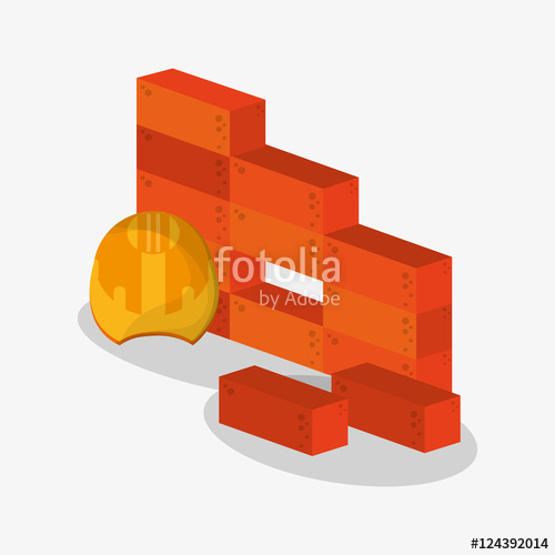 Bricks And Helmet Icon Under Construction Work Repair 500x500 Bricks And Helmet Icon Under Construction Work Repair
