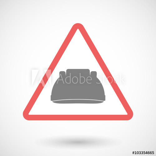 Warning Signal Icon With A Work Helmet 500x500 Warning Signal Icon With A Work Helmet