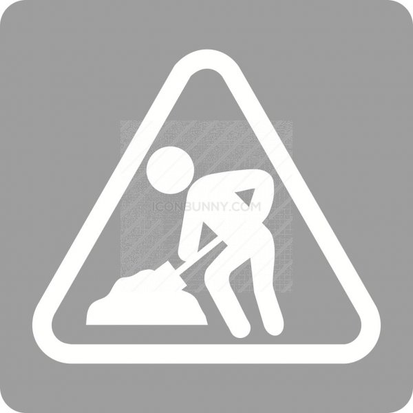 600x600 Work In Progress Sign Board Flat Round Corner Icon