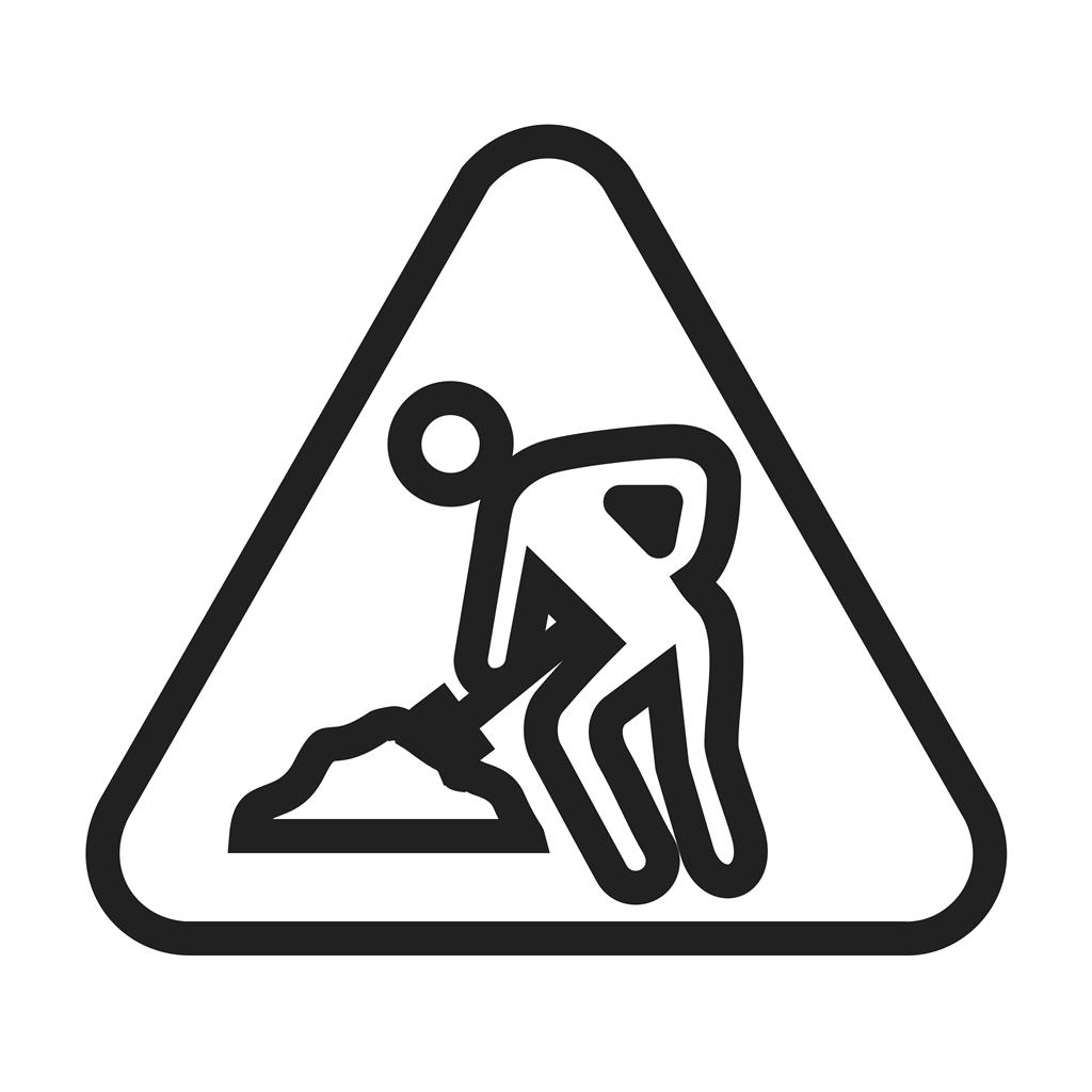 1024x1024 Work In Progress Sign Board Line Icon