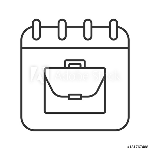 500x500 Work Schedule Linear Icon