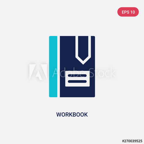 500x500 Two Color Workbook Vector Icon From Business Concept Isolated