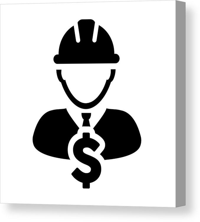 678x750 Worker Icon Vector Dollar Sign Symbol With Male Person