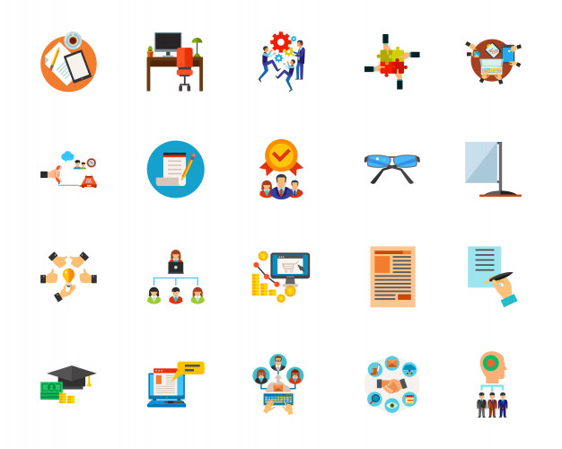 626x500 Workflow Icon Set Vector Free Download