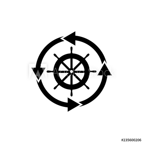 500x500 Workflow Icon, Logo On White Background