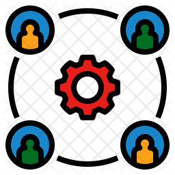 256x256 Workforce Icon Of Colored Outline Style