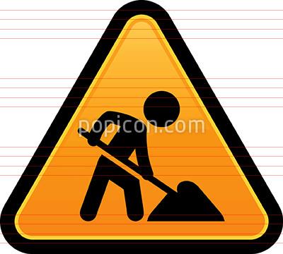 400x360 Vector Men Working Sign Icon