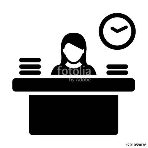 500x500 Woman Office Worker Icon Person Working On Desk