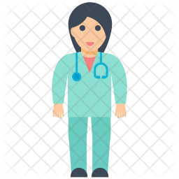 256x256 Working Women Icon Of Flat Style