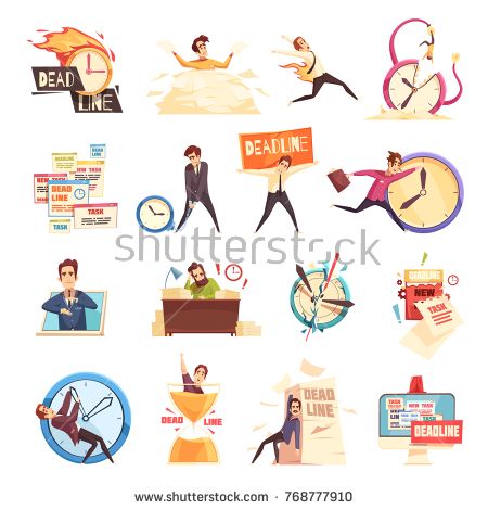 450x470 Stock Vector Workload Deadline Disasters Project Managers Work