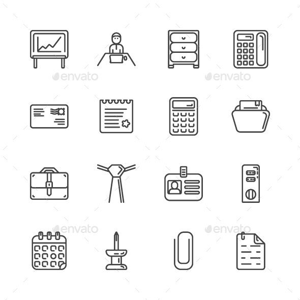 590x590 Outline Office Workplace Icons Business Icons Business Icon
