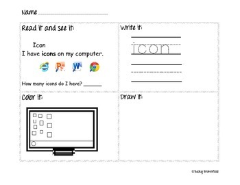 350x270 Kindergarten Computer Worksheet