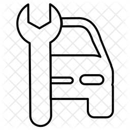 256x256 Car Workshop Icon Of Line Style