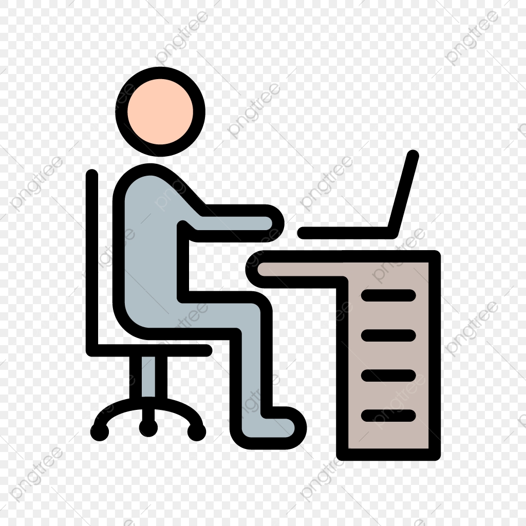 1024x1024 Vector Workspace Icon, Using Laptop, Workspace, Working Icon Png
