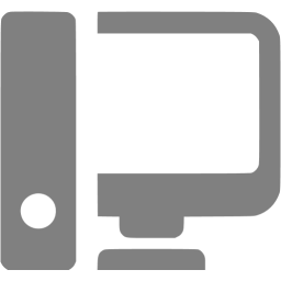 256x256 Gray Workstation Icon