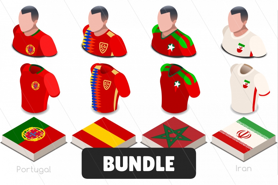 900x599 World Cup Football Icons Bundle