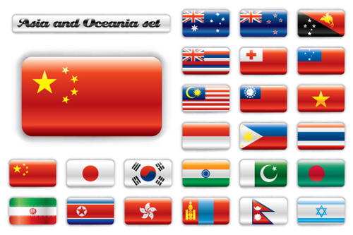 500x333 Set Of World Flags Icons Mix Design Vector Free Download