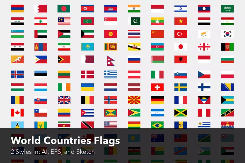 850x566 Top Free Country Flag Icon Sets
