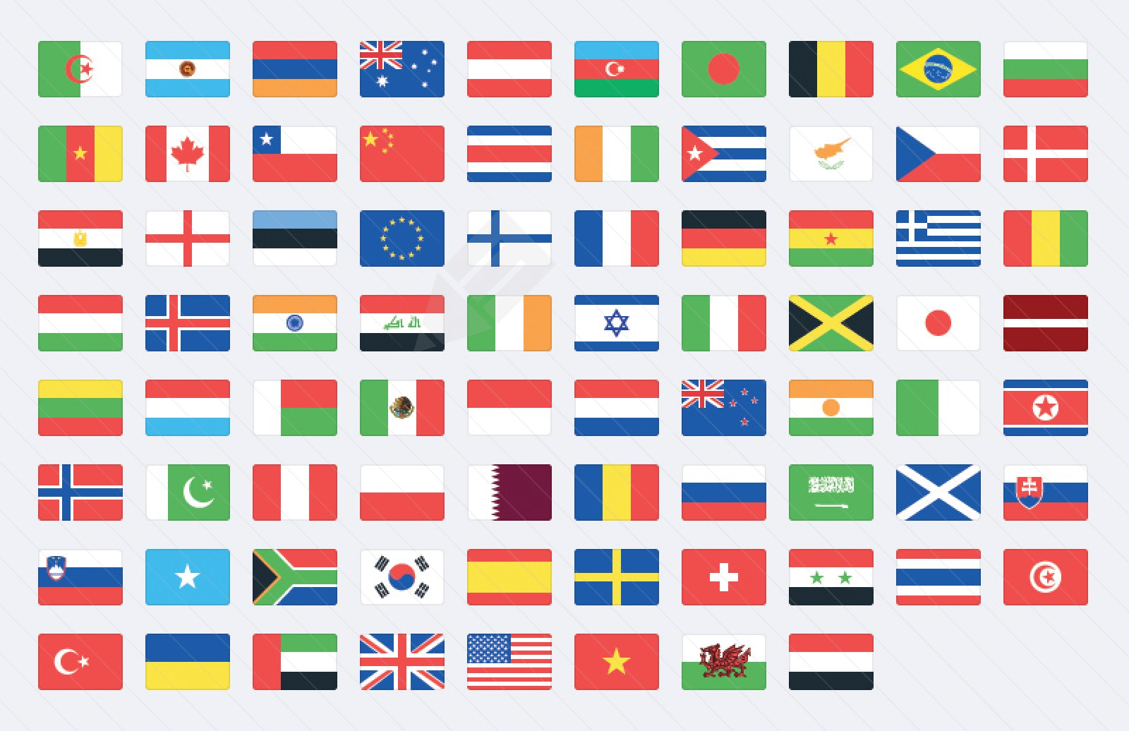 1600x1036 Vector World Flag Icons