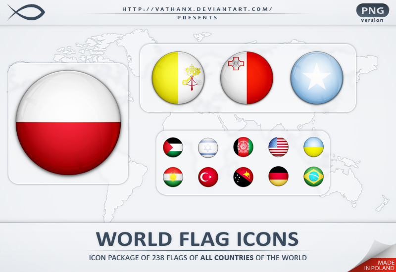 800x550 World Flag Icons Png