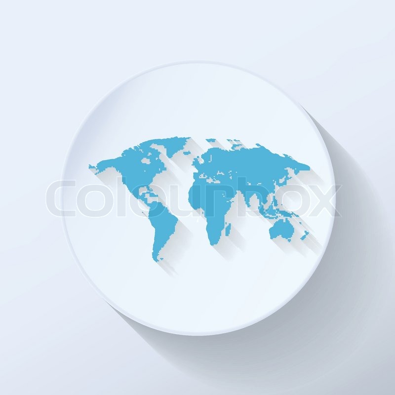800x800 Illustration World Map Flat Icon With Stock Vector Colourbox
