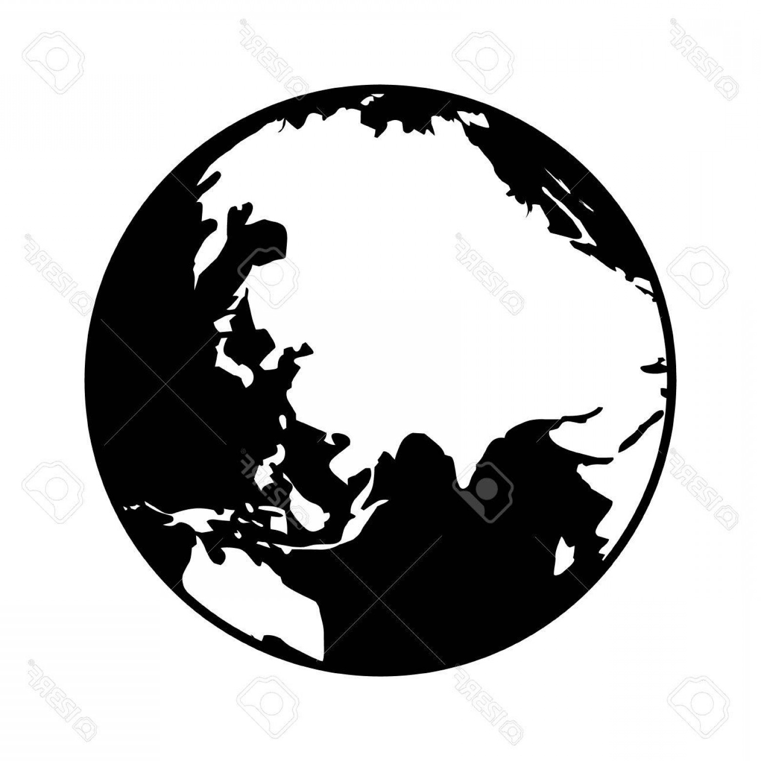 1560x1560 Photostock Vector World Map Globe Or Planet Earth Showing Asia