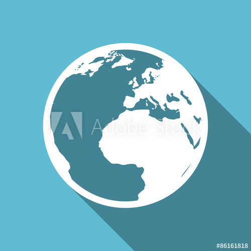 500x500 Earth Flat Icon World Sign