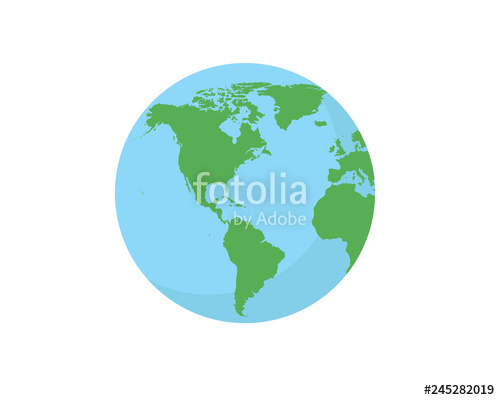 500x400 Globe Earth World Flat Icon Illustration Vector Globe Earth
