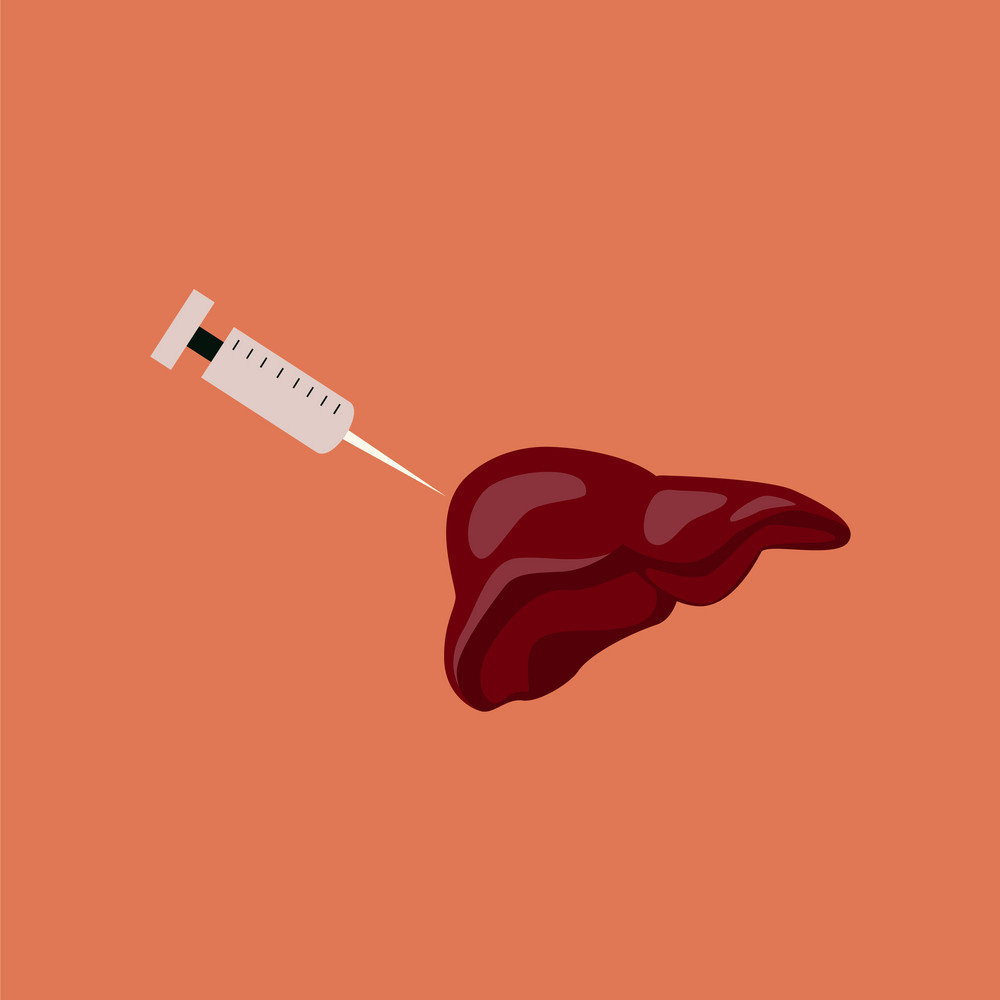 Flat Icon On Theme World Hepatitis Day Syringe Vector 1000x1000 Flat Icon On Theme World Hepatitis Day Syringe Vector