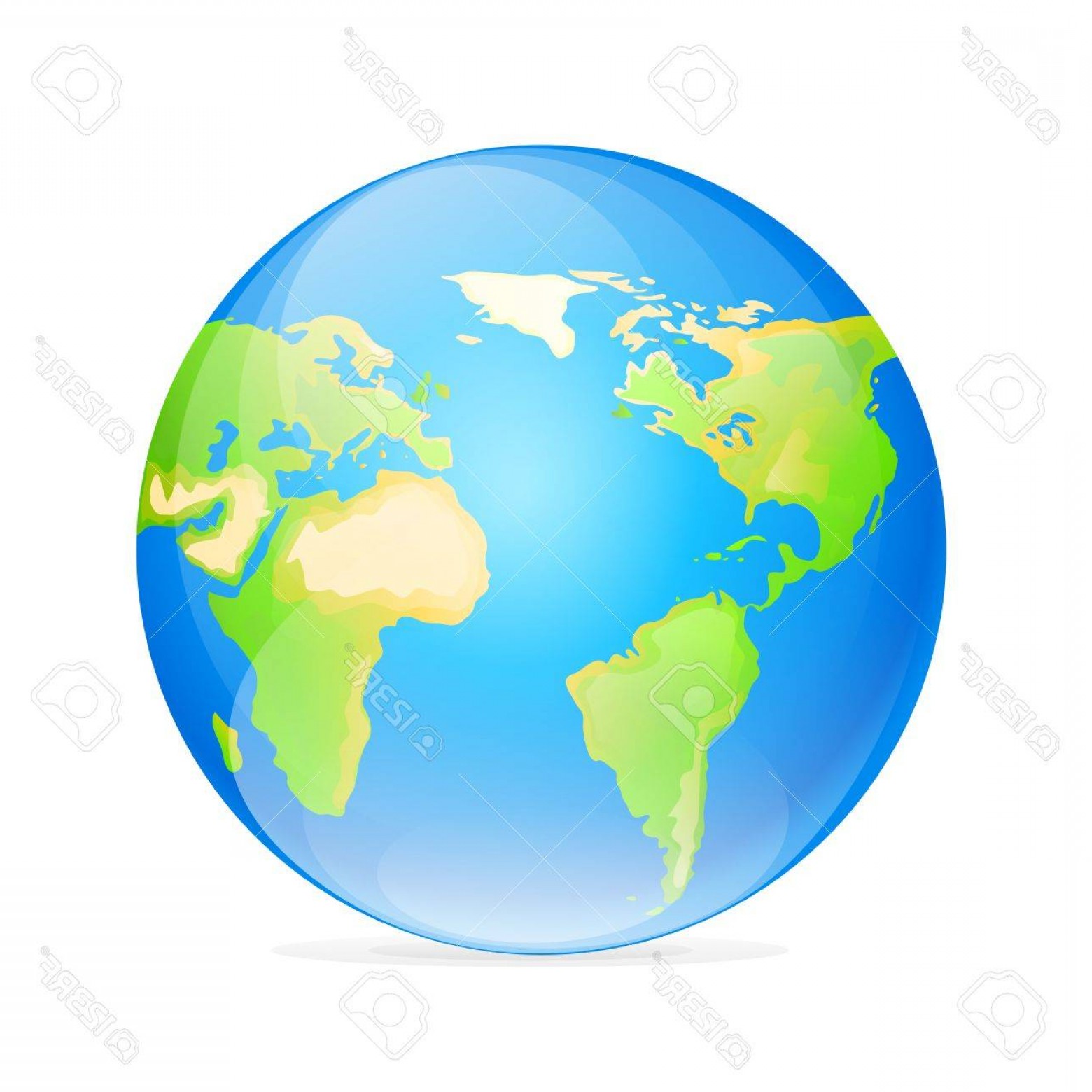 1560x1560 Photostock Vector Vector Globe Icon Color World Map Soidergi