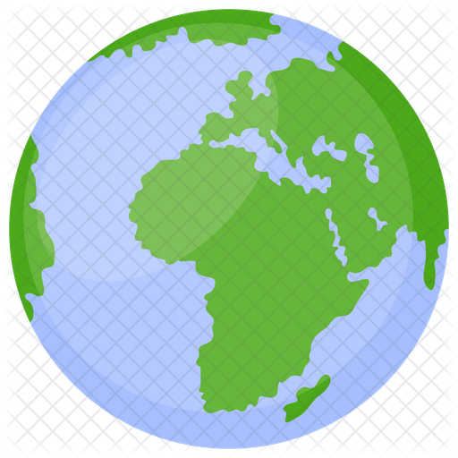512x512 World Globe Icon Of Flat Style