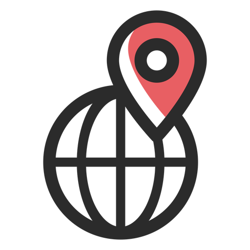 512x512 World Location Colored Stroke Icon