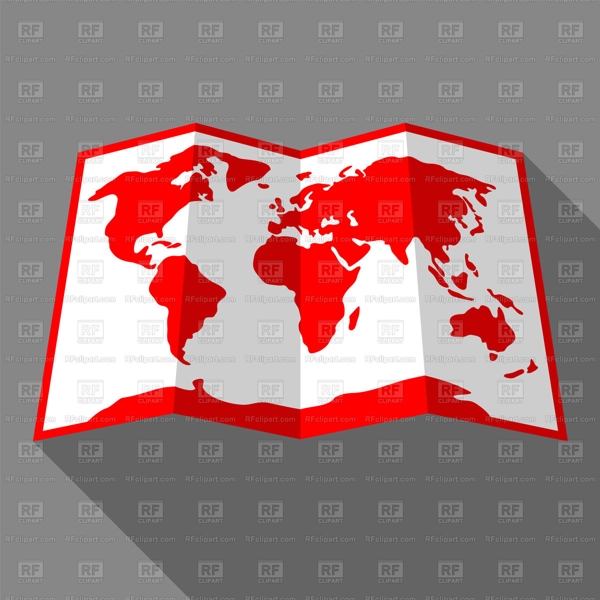 1200x1200 Paper World Map Icon Vector Image Of Signs, Symbols, Maps