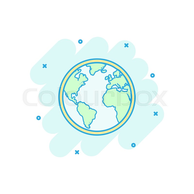 800x800 Vector Cartoon Globe World Map Icon In Stock Vector Colourbox