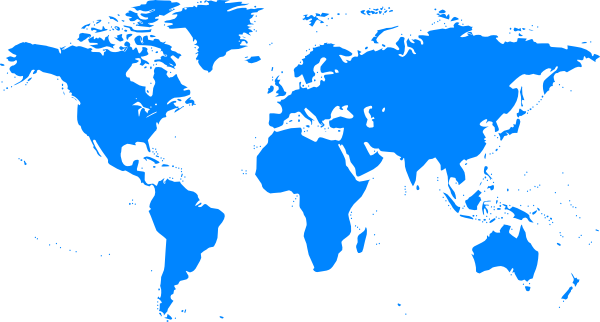 600x322 World Map Blue Png Transparent Image