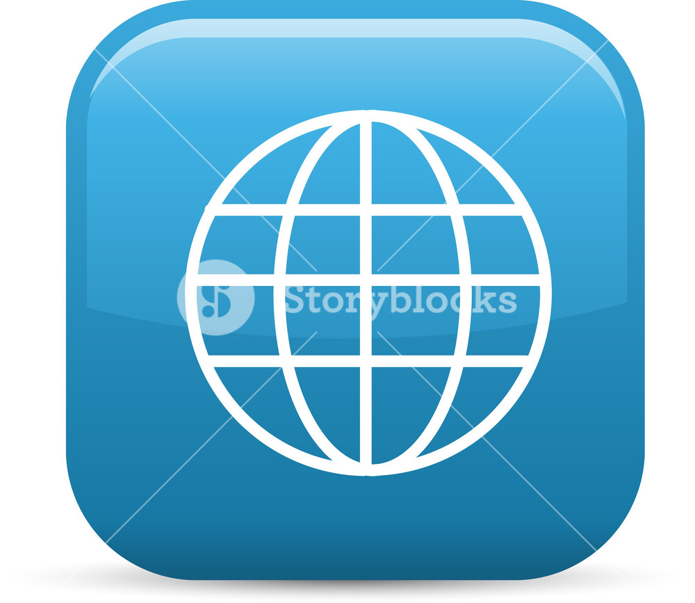 1000x867 World Wide Web Elements Glossy Icon Royalty Free Stock Image