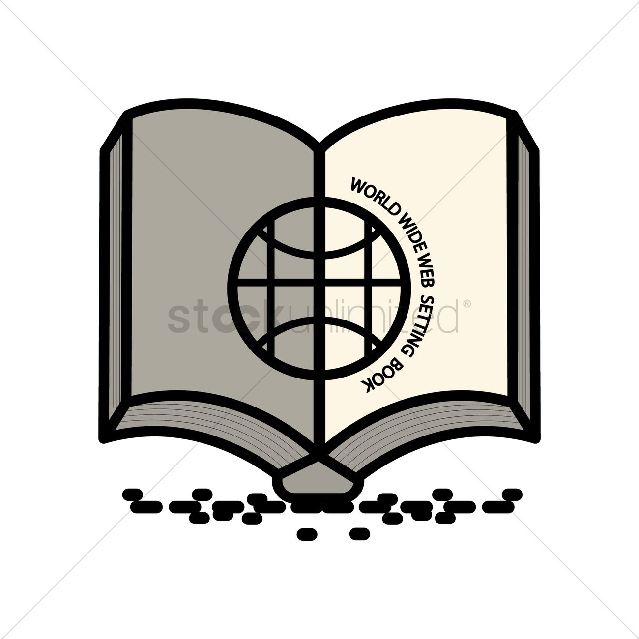 1300x1300 World Wide Web Setting Book Icon Vector Image