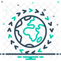 256x256 Worldwide Icon Of Line Style