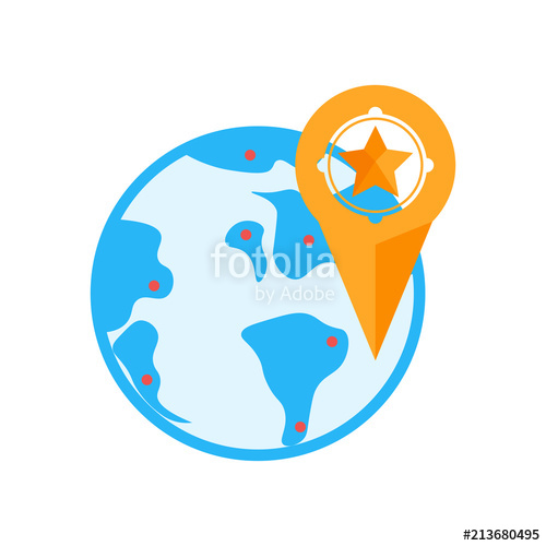 500x500 Worldwide Icon Vector Sign And Symbol Isolated On White Background