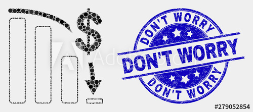 500x222 Pixelated Bankruptcy Bar Chart Mosaic Icon And Don't Worry Seal